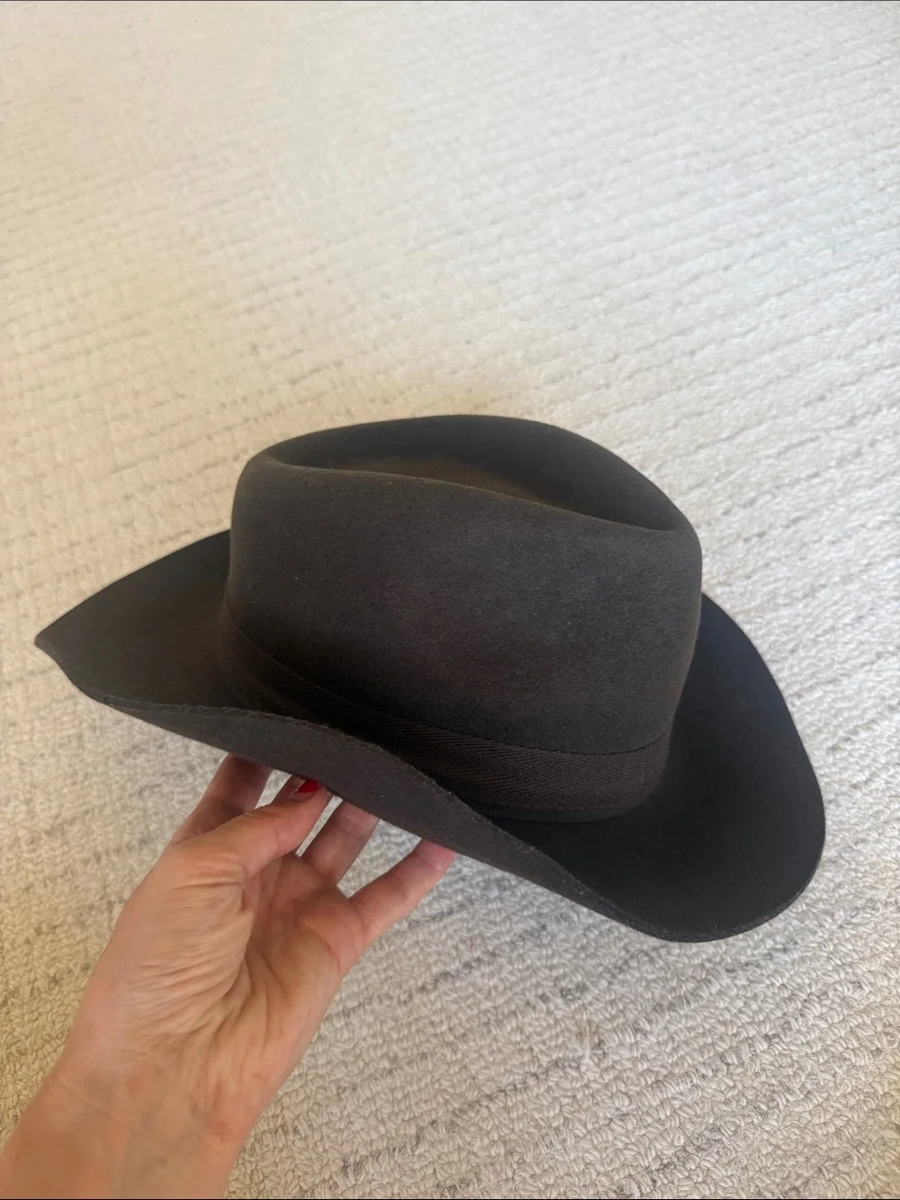 Biltmore for Madewell Classic Brown Wool Felt Wide-Brim Fedora